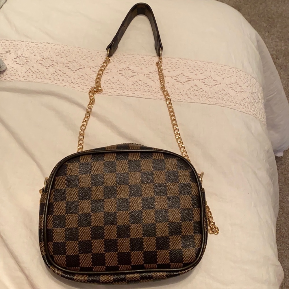 Checkered crossbody